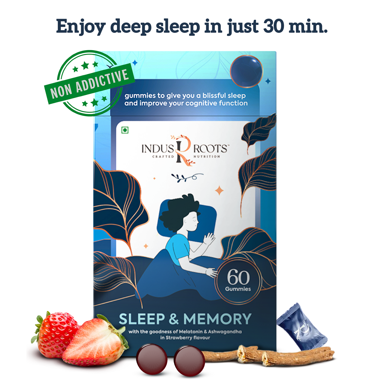 Indus Roots Sleep Gummies for Men & Women