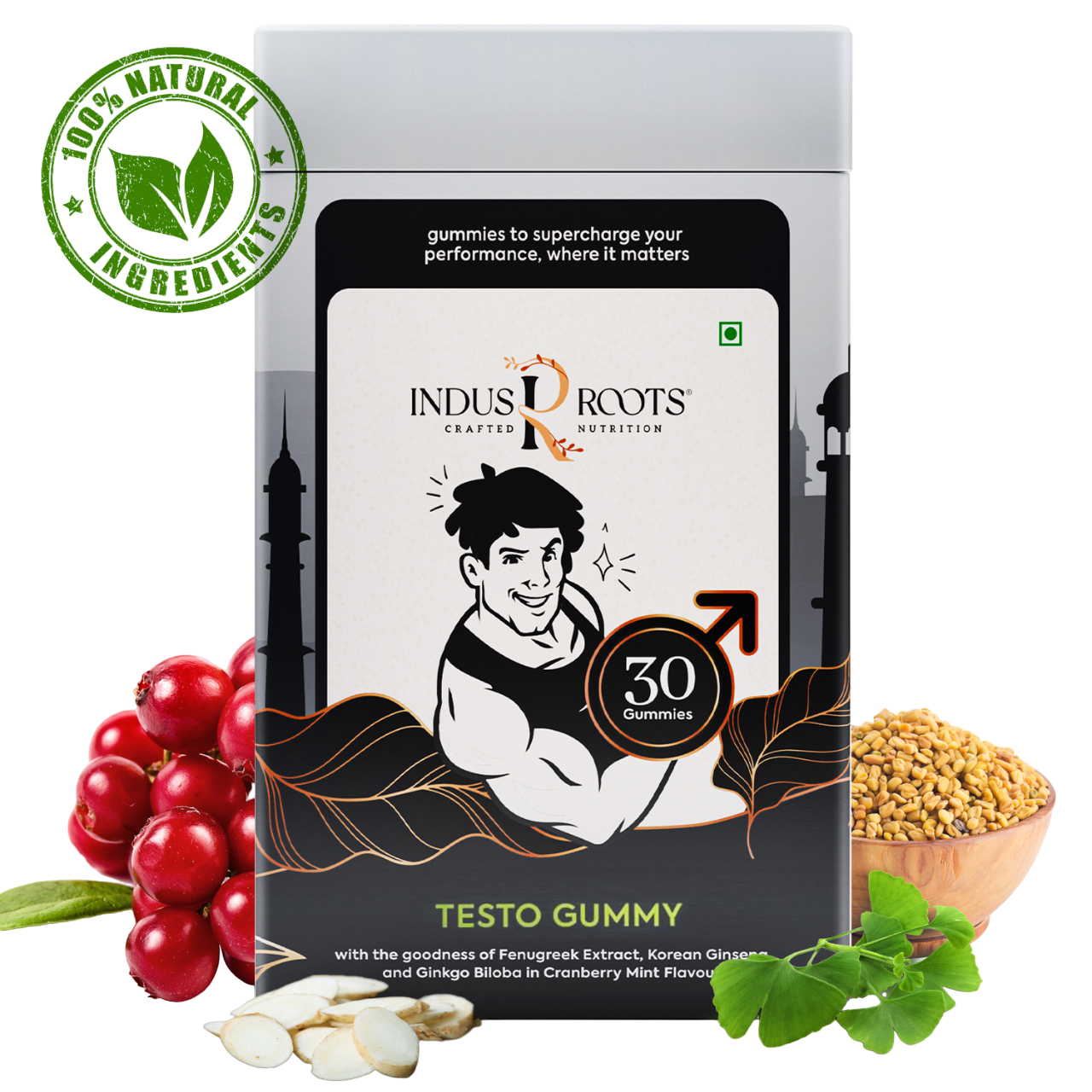 Performance Boost Gummy - Fenugreek Extract, Korean Ginseng, Ginkgo Biloba & Zinc