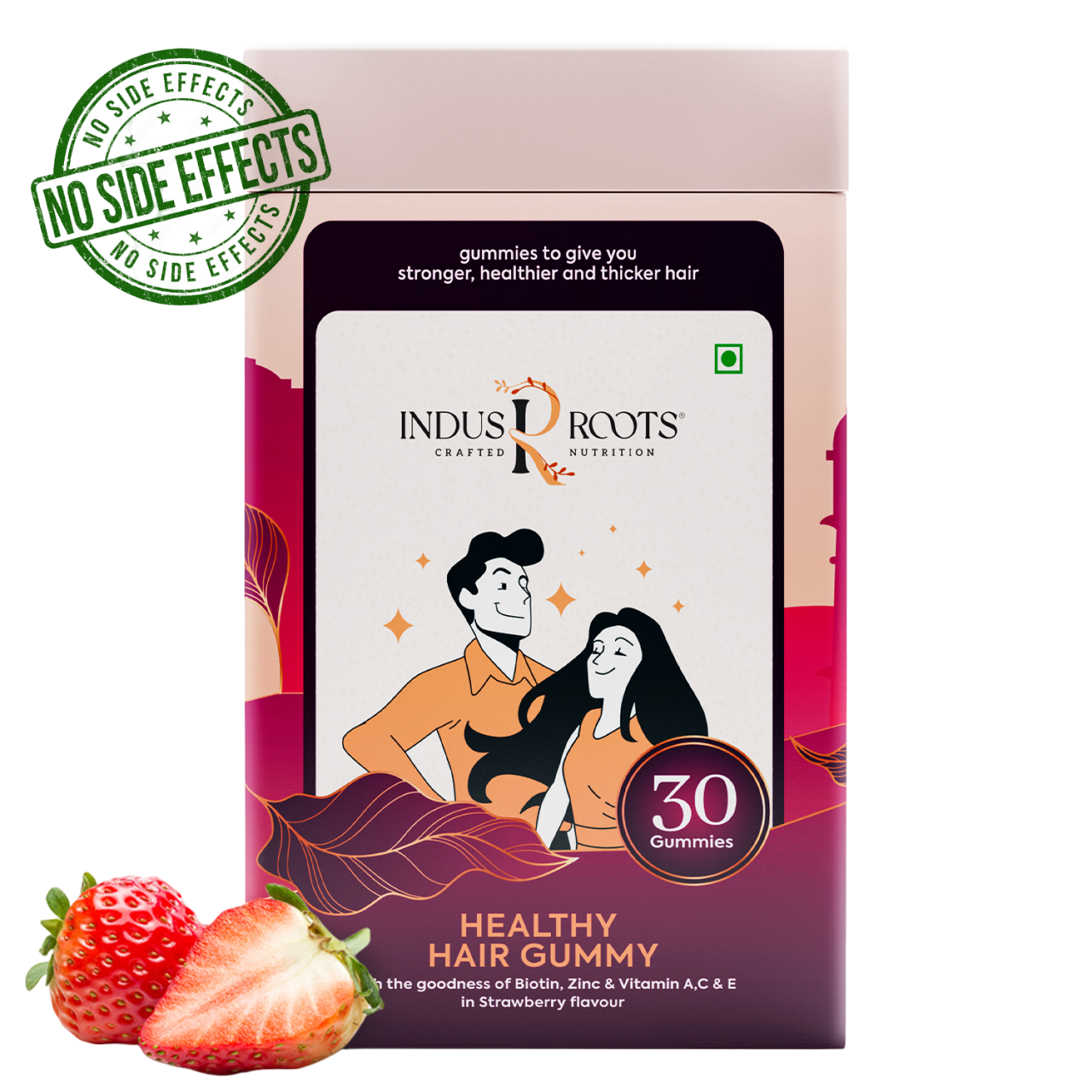 Healthy Hair Gummy - Biotin, Zinc, Folate, Vitamins A,C,E