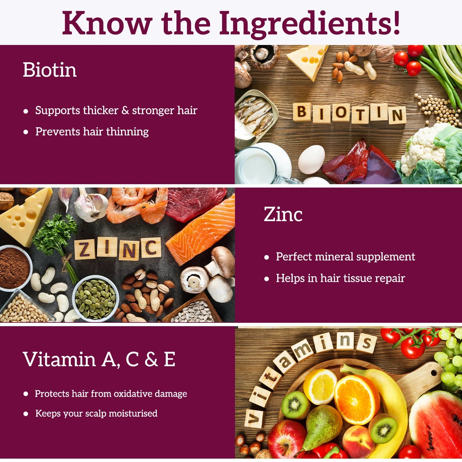 Best Biotin folate zinc gummy Ingredients